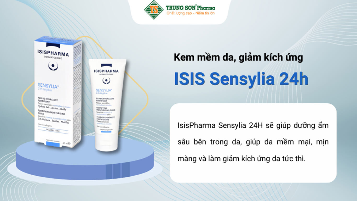 Kem ISIS Sensylia 24h giúp da mềm mại, mịn màng và làm giảm kích ứng da (40ml)