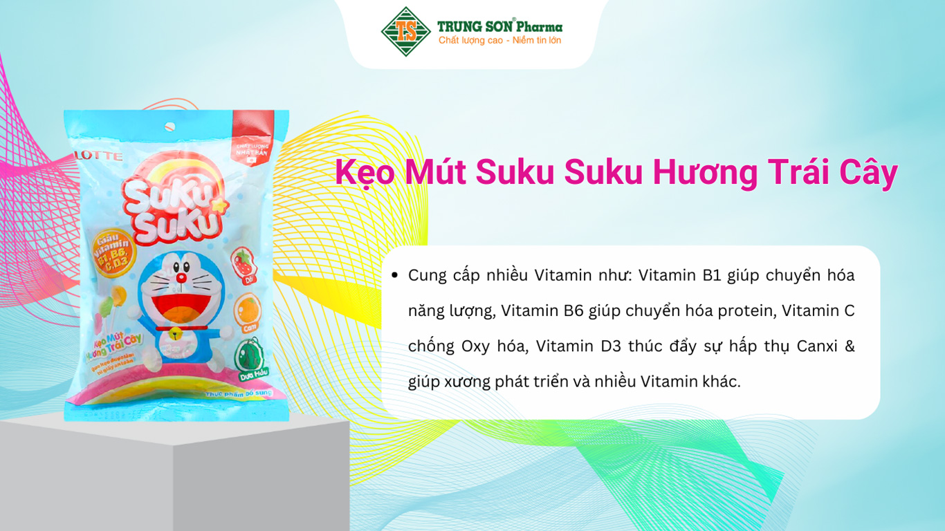 Kẹo Mút Suku Suku Hương Trái Cây 