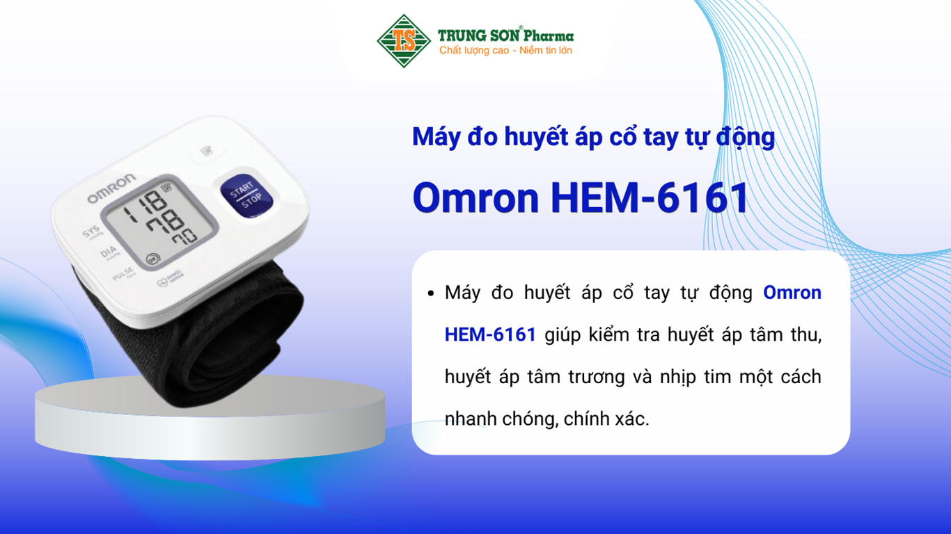 Máy đo huyết áp cổ tay tự động Omron HEM-6161