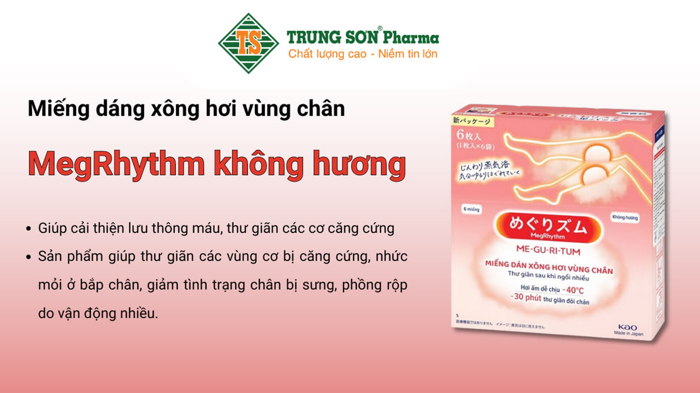 Miếng Dán Xông Hơi Vùng Chân MegRhythm - Không Hương