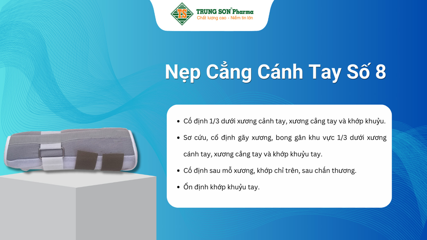 Nẹp Cẳng Cánh Tay Số 8 Giúp Cố Định Cẳng Tay, Cánh Tay Và Khớp Khuỷu Tay