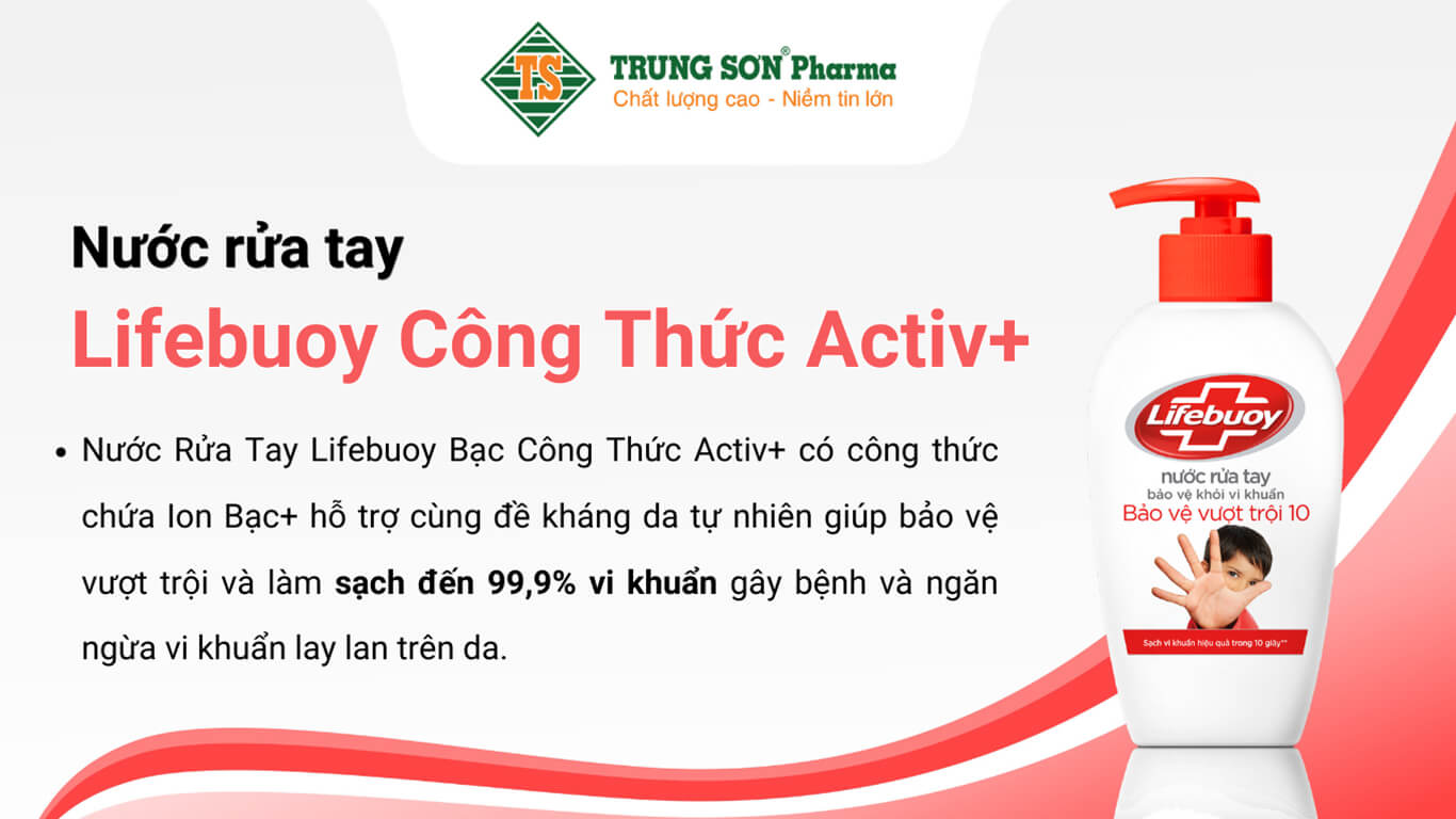 Nước Rửa Tay Lifebuoy Bạc Công Thức Activ+