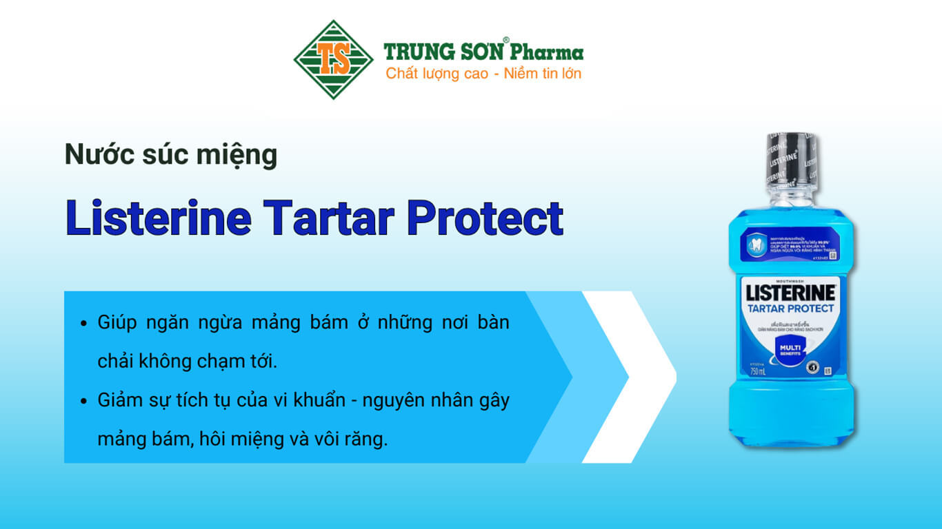 Nước súc miệng Listerine Tartar Protect 