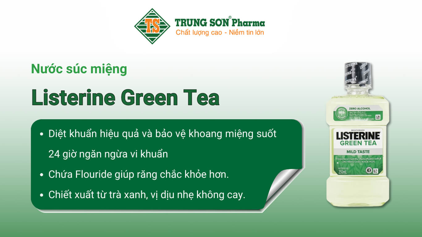 Nước súc miệng Listerine Green Tea