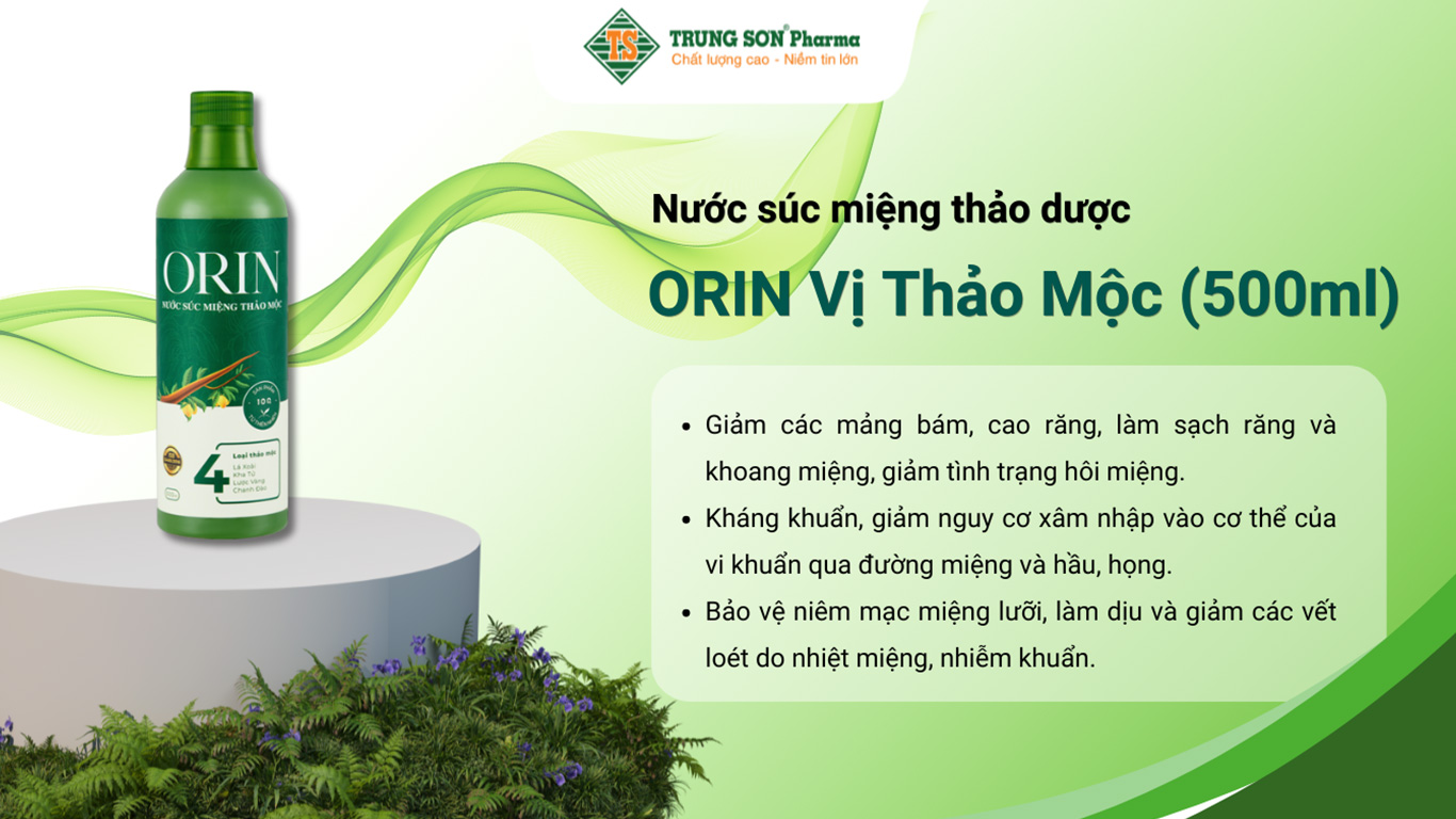 Nước súc miệng Orin vị thảo mộc