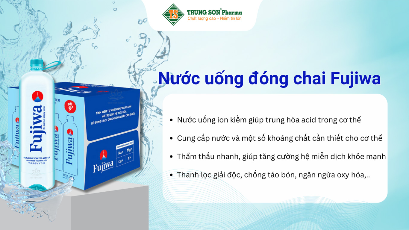 Nước uống ion kiềm đóng chai Fujiwa