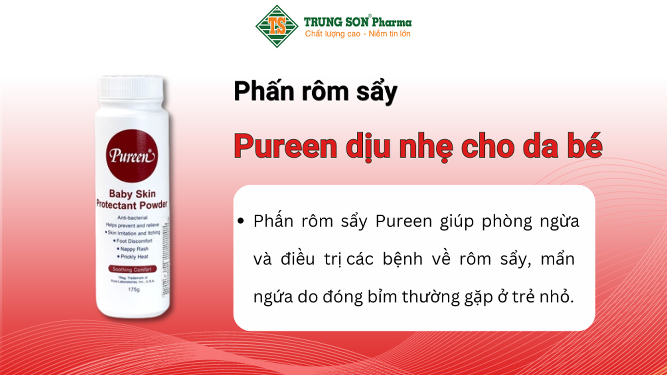 Phấn rôm sẩy Pureen dịu nhẹ cho da bé (175g)