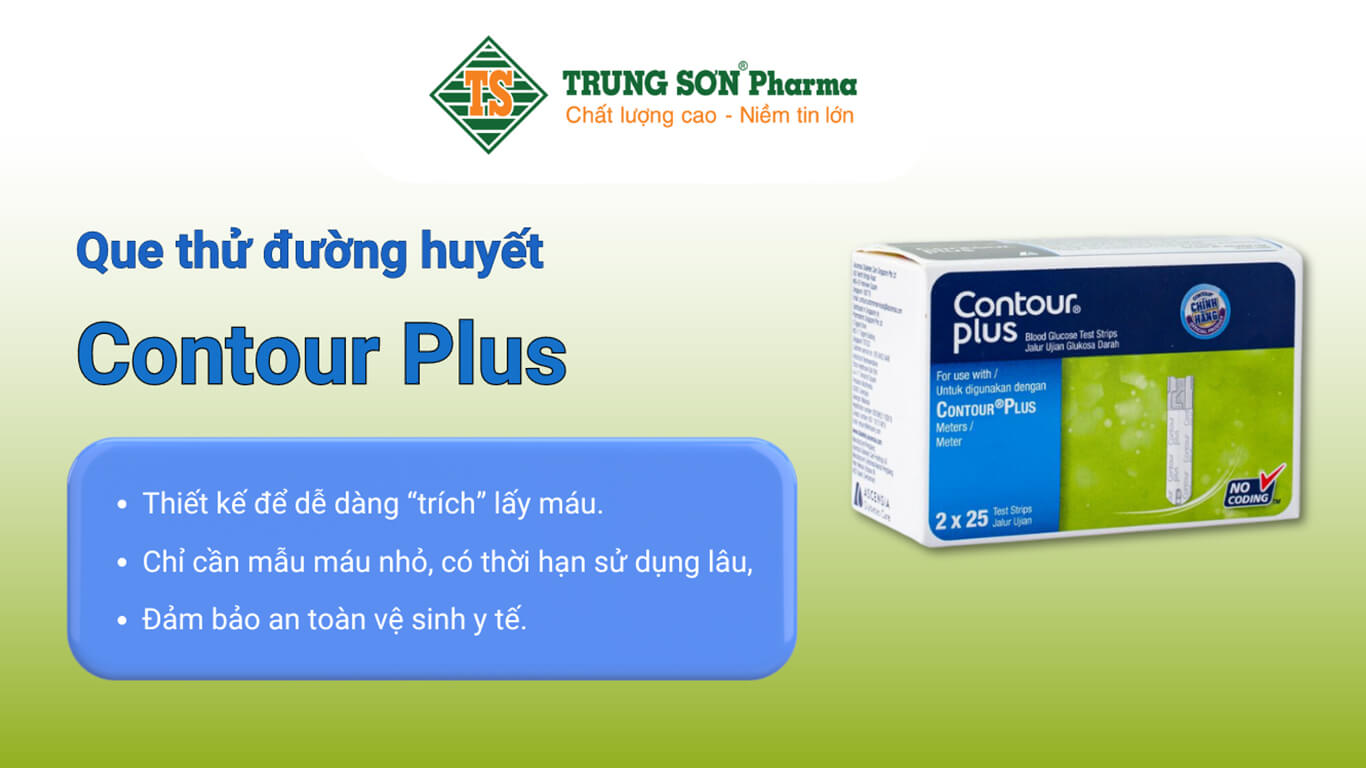 Que thử đường huyết Contour Plus