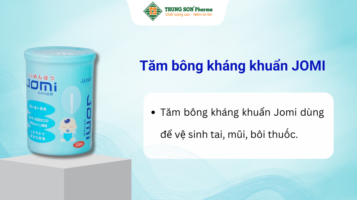 Tăm bông Jomi kháng khuẩn cho trẻ sơ sinh (200 Que)