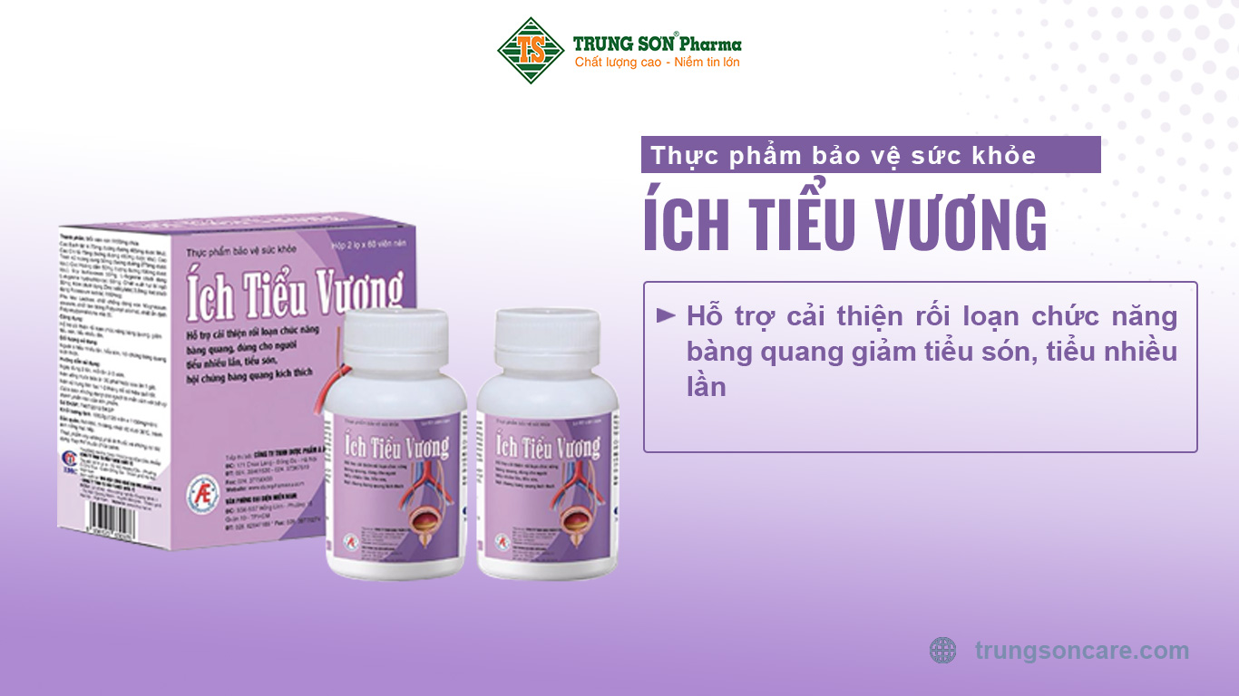 Thực phẩm bảo vệ sức khỏe Ích Tiểu Vương (120 viên) hỗ trợ cải thiện rối loạn chức năng bàng quang giảm tiểu són, tiểu nhiều lần