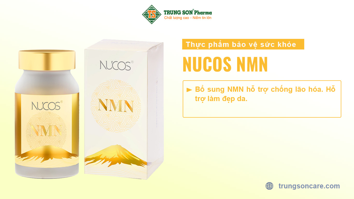 Thực Phẩm Bảo Vệ Sức Khỏe Nucos là sản phẩm có công thức vượt trội từ trước đến nay của NUCOS với thành phần chính là NMN – một hoạt chất giúp tái tạo năng lượng & chống lão hóa từ cấp độ DNA.