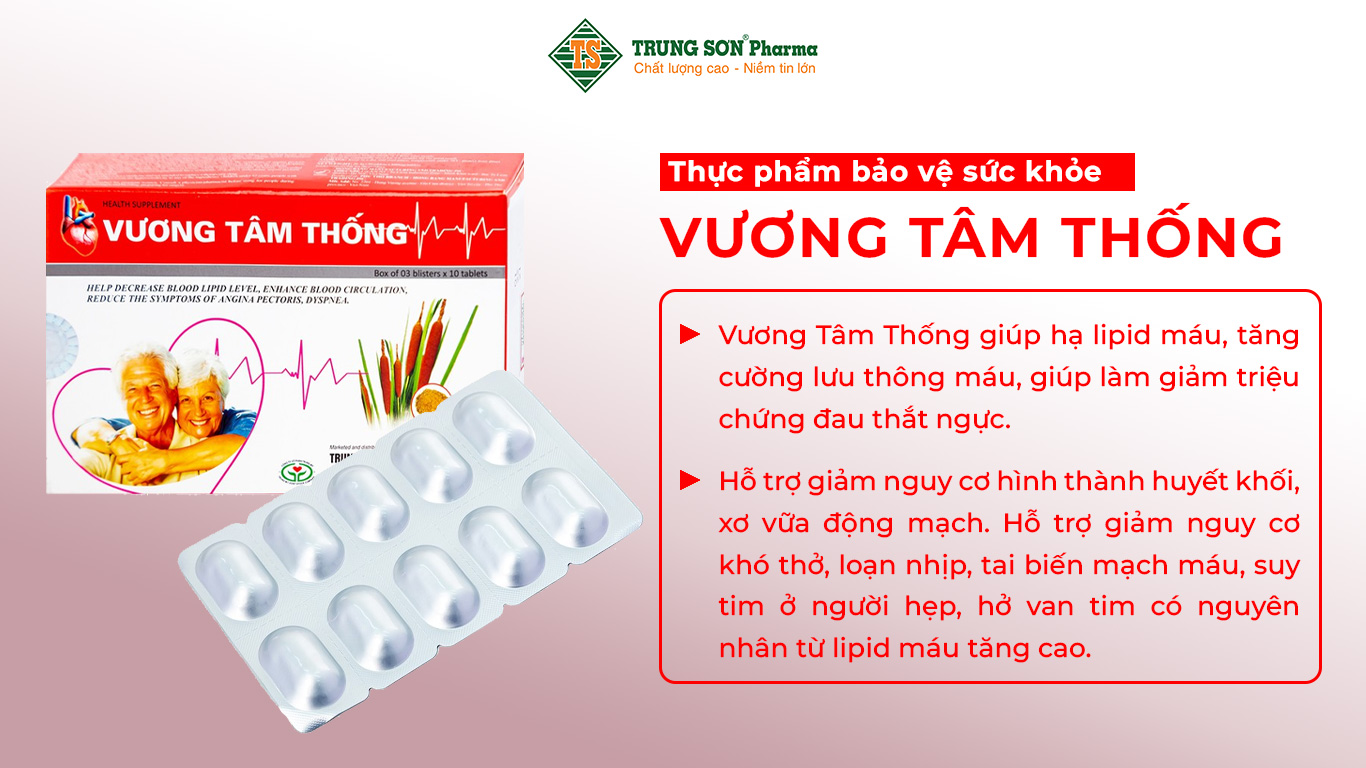 Giúp hạ lipid máu, tăng cường lưu thông máu, giúp làm giảm triệu chứng đau thắt ngực. 