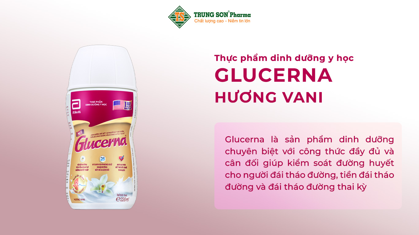 Với hơn 50 nghiên cứu lâm sàng trong suốt 30 năm, Glucerna là sản phẩm dinh dưỡng chuyên biệt với công thức đầy đủ và cân đối giúp kiểm soát đường huyết cho người đái tháo đường, tiền đái tháo đường và đái tháo đường thai kỳ