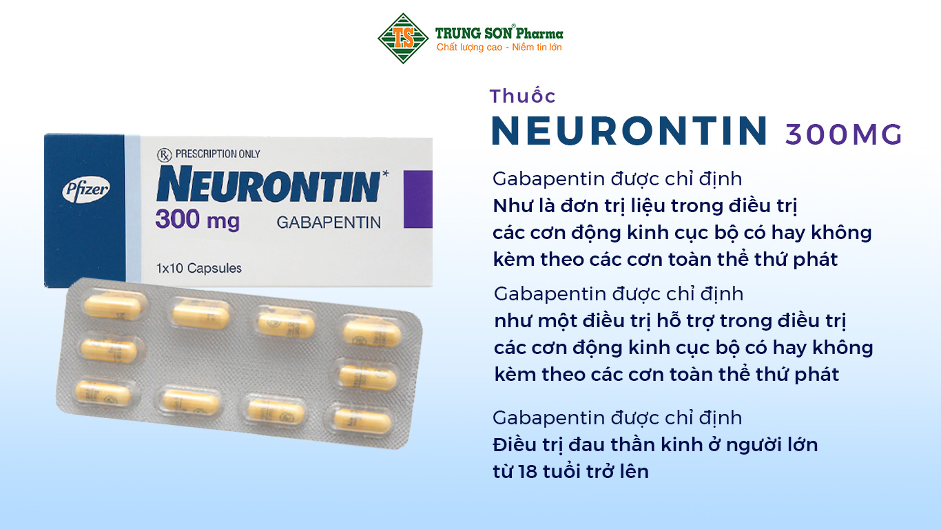 Gabapentin được chỉ định như là đơn trị liệu trong điều trị các cơn động kinh cục bộ có hay không kèm theo các cơn toàn thể thứ phát ở người lớn và trẻ em trên 12 tuổi. Độ an toàn và hiệu quả của phác đồ đơn trị liệu gabapentin ở trẻ em dưới 12 tuổi còn chưa được thiết lập.