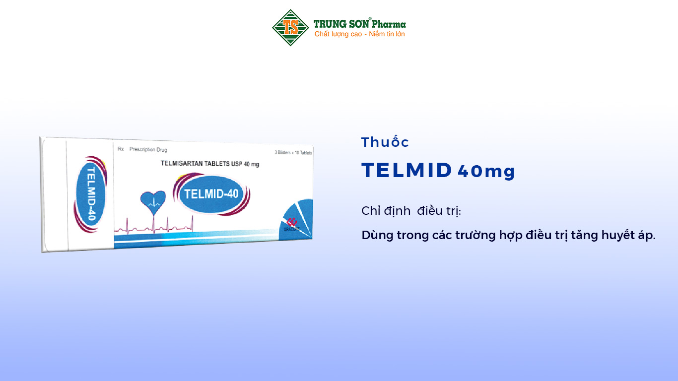 Thuốc Telmid 40mg điều trị tăng huyết áp