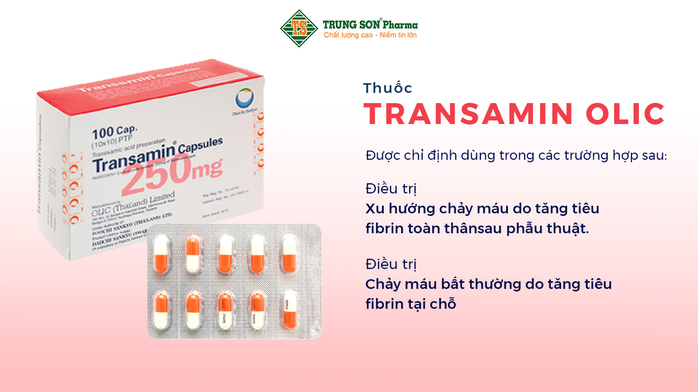 Ðiều trị xu hướng chảy máu do tăng tiêu fibrin toàn thân trong những trường hợp sau: Bệnh bạch cầu, thiếu máu bất sản, ban xuất huyết, chảy máu bất thường trong hoặc sau phẫu thuật.  Ðiều trị chảy máu bất thường do tăng tiêu fibrin tại chỗ trong những trường hợp sau: Chảy máu phổi, chảy máu cam, chảy máu âm đạo, chảy máu thận, chảy máu bất thường trong hoặc sau phẫu thuật tuyến tiền liệt.