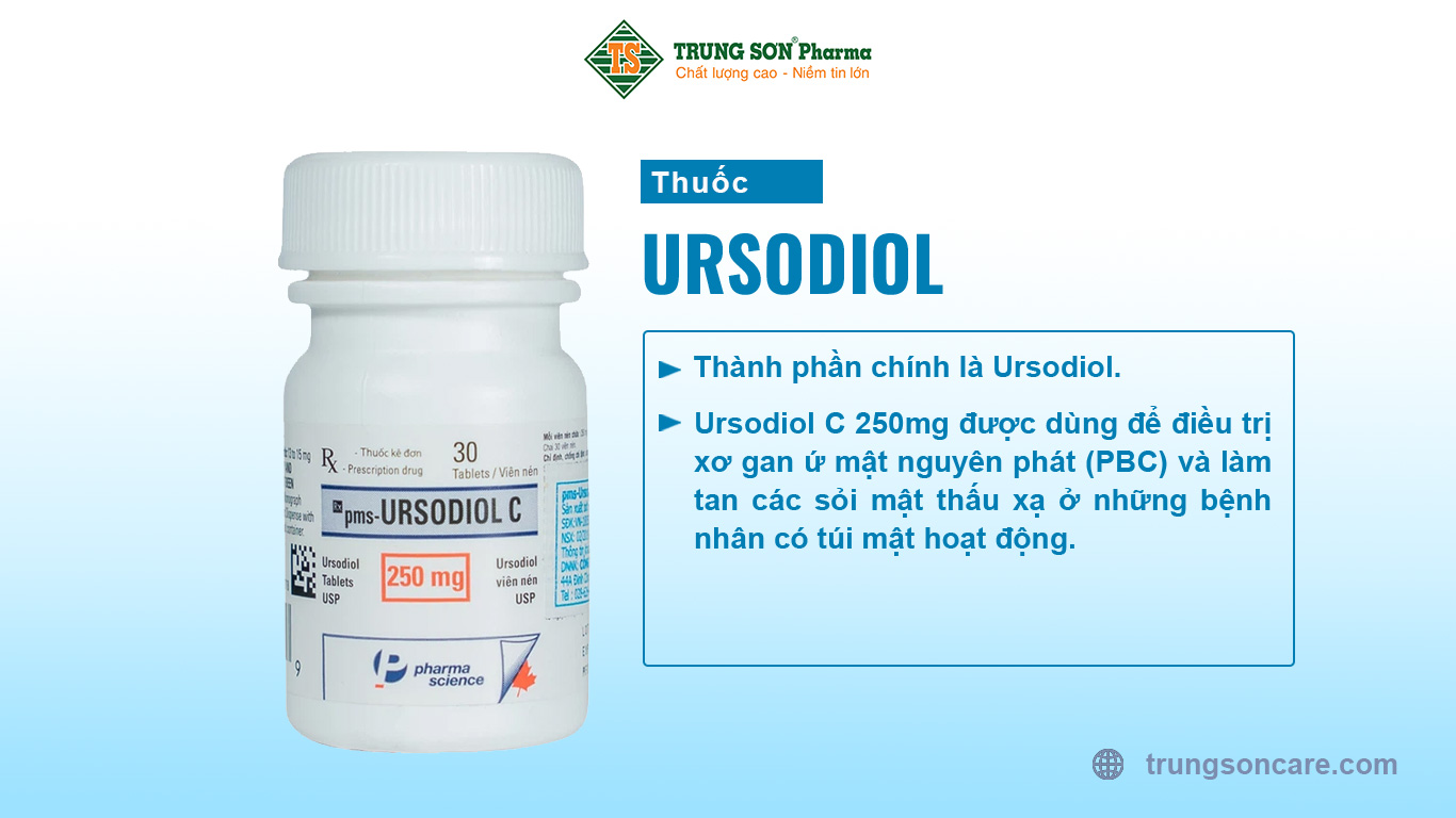 Thuốc Ursodiol C 250 mg là sản phẩm của công ty Pharmascience INC, thành phần chính là Ursodiol. Ursodiol C 250mg được dùng để điều trị xơ gan ứ mật nguyên phát (PBC) và làm tan các sỏi mật thấu xạ ở những bệnh nhân có túi mật hoạt động. Ursodiol C 250 mg bào chế dạng viên nén, chai 100 viên nén hoặc chai 30 viên nén.