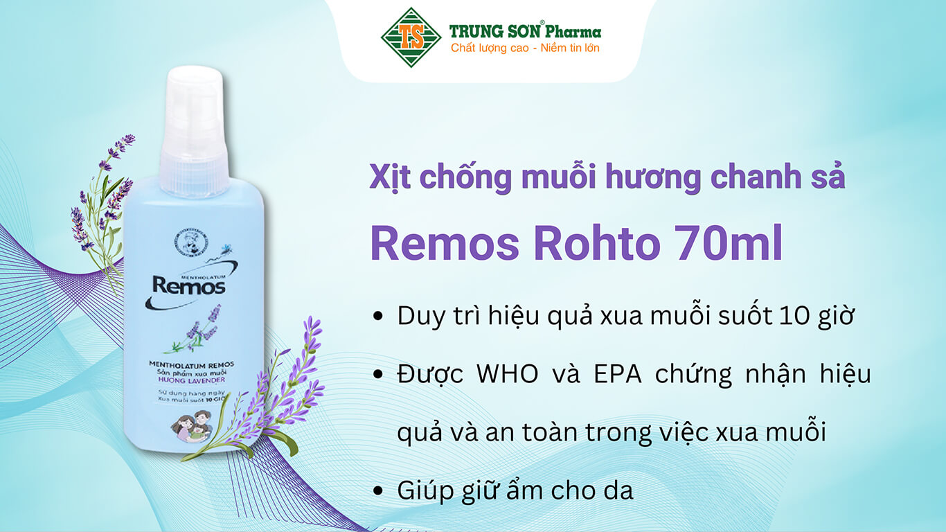 Xịt chống muỗi Remos Rohto hương sả chanh