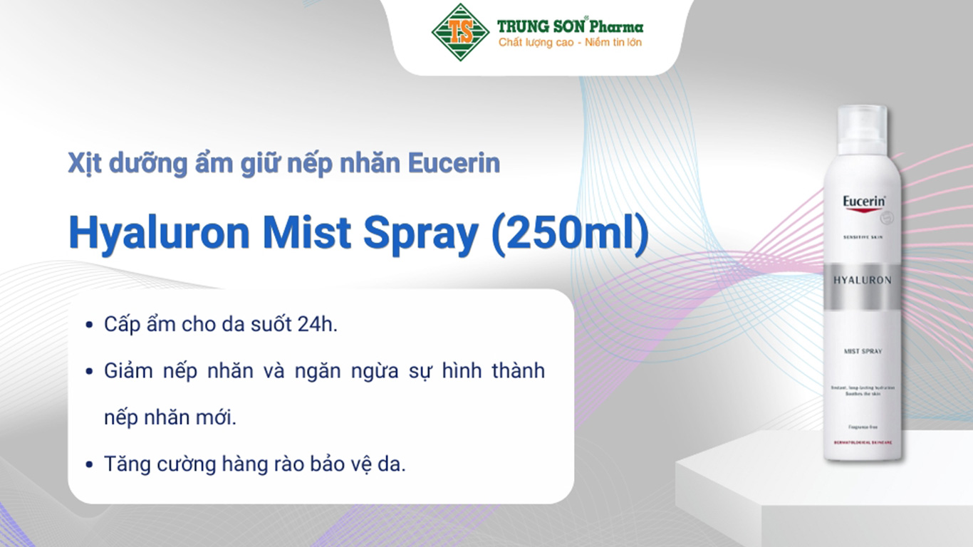 Xịt Dưỡng Ẩm Eucerin Giảm Nếp Nhăn Hyaluron Mist Spray (250ml)