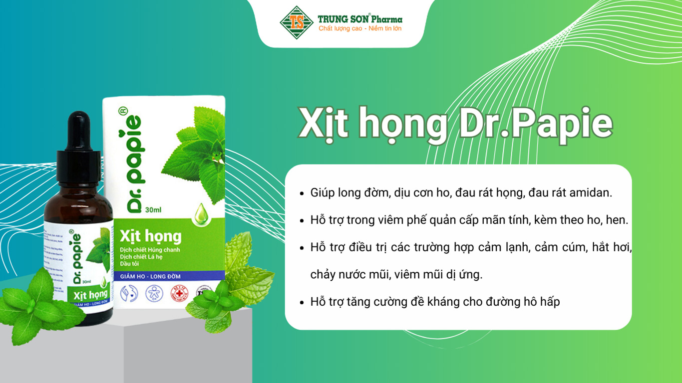 Chai xịt họng Dr.Papie