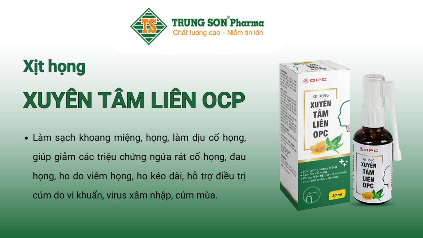 xịt họng Xuyên Tâm Liên OCP