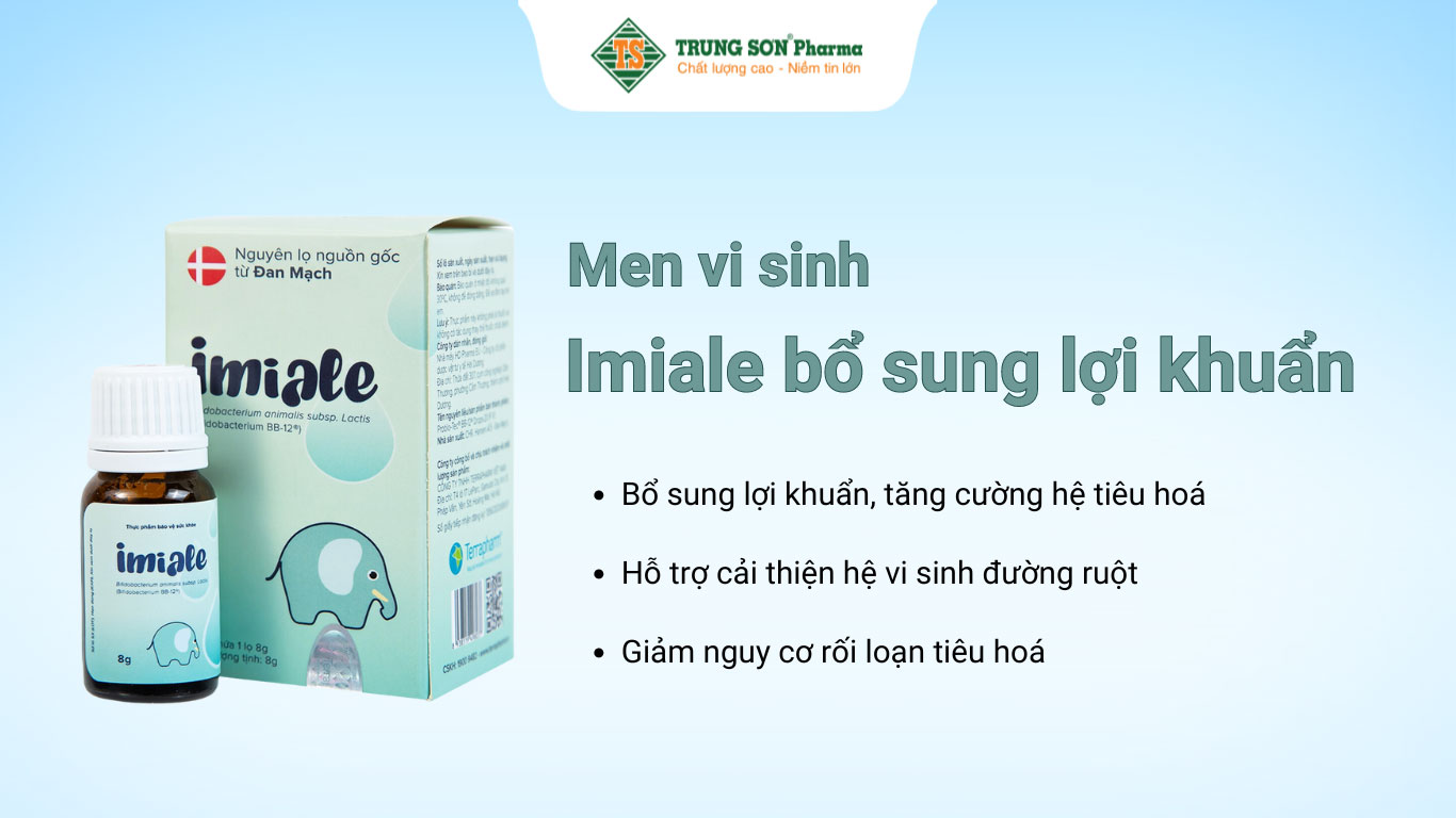 Men vi sinh Imiale bổ sung lợi khuẩn, tăng cường tiêu hoá