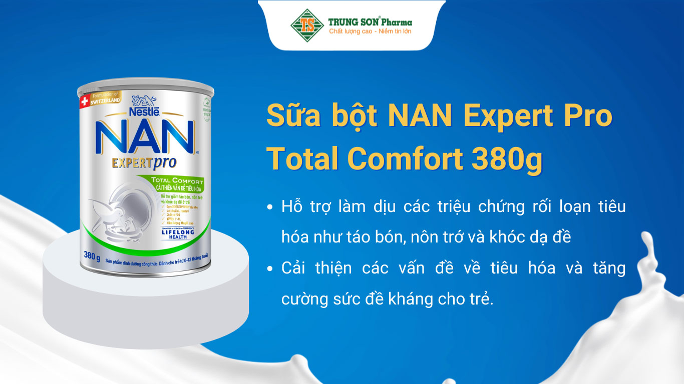 Sữa Nestlé NAN Expert Pro Total Comfort được khuyến nghị cho trẻ từ 0 đến 12 tháng tuổi