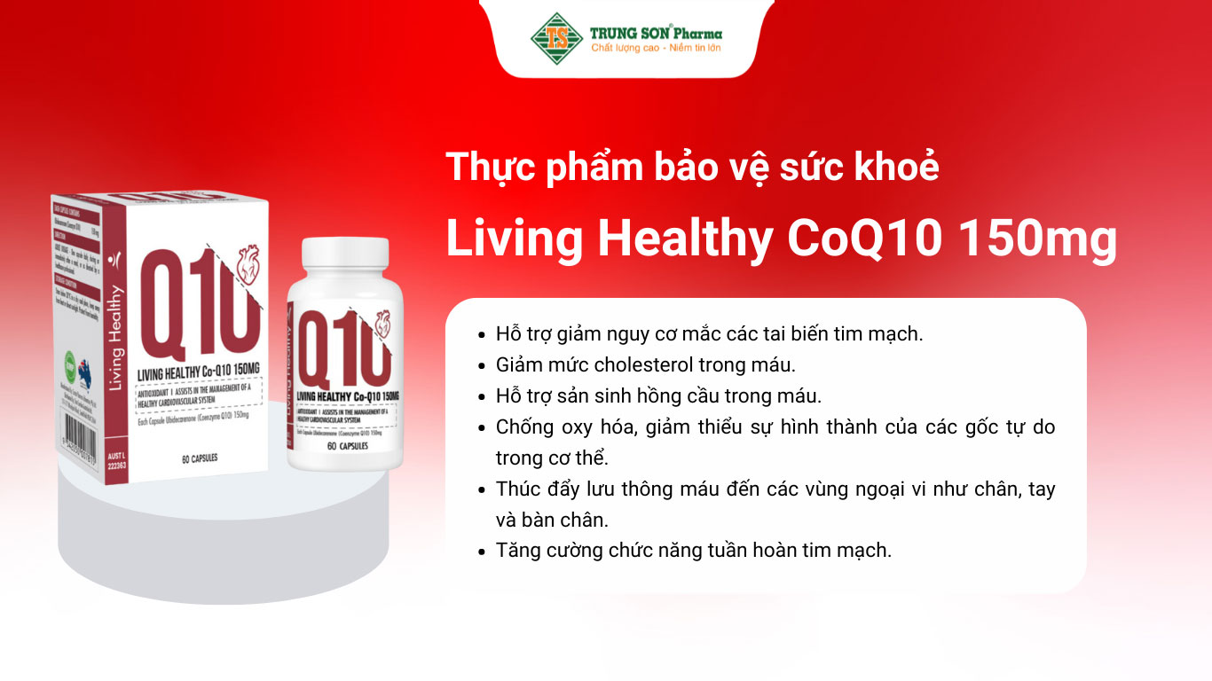 Thực phẩm bảo vệ sức khoẻ Living Healthy CoQ10 150mg 