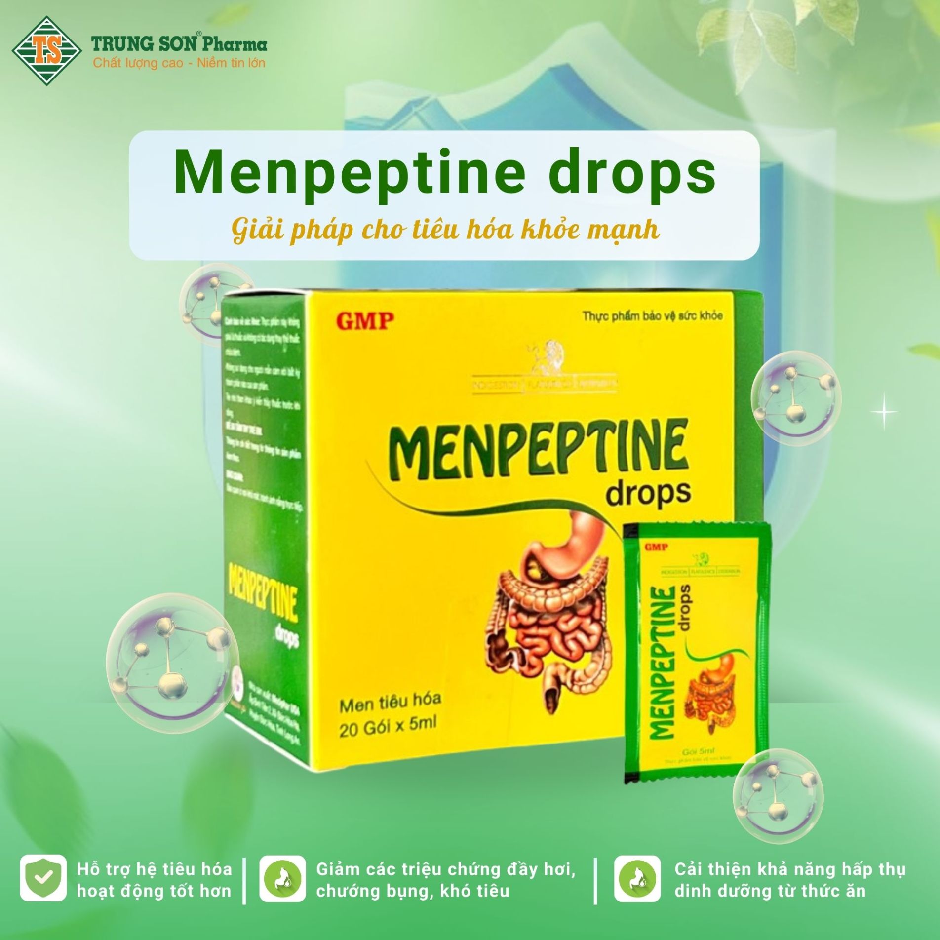 Menpeptine là thực phẩm bảo vệ sức khỏe, hỗ trợ tối ưu cho hệ tiêu hóa.