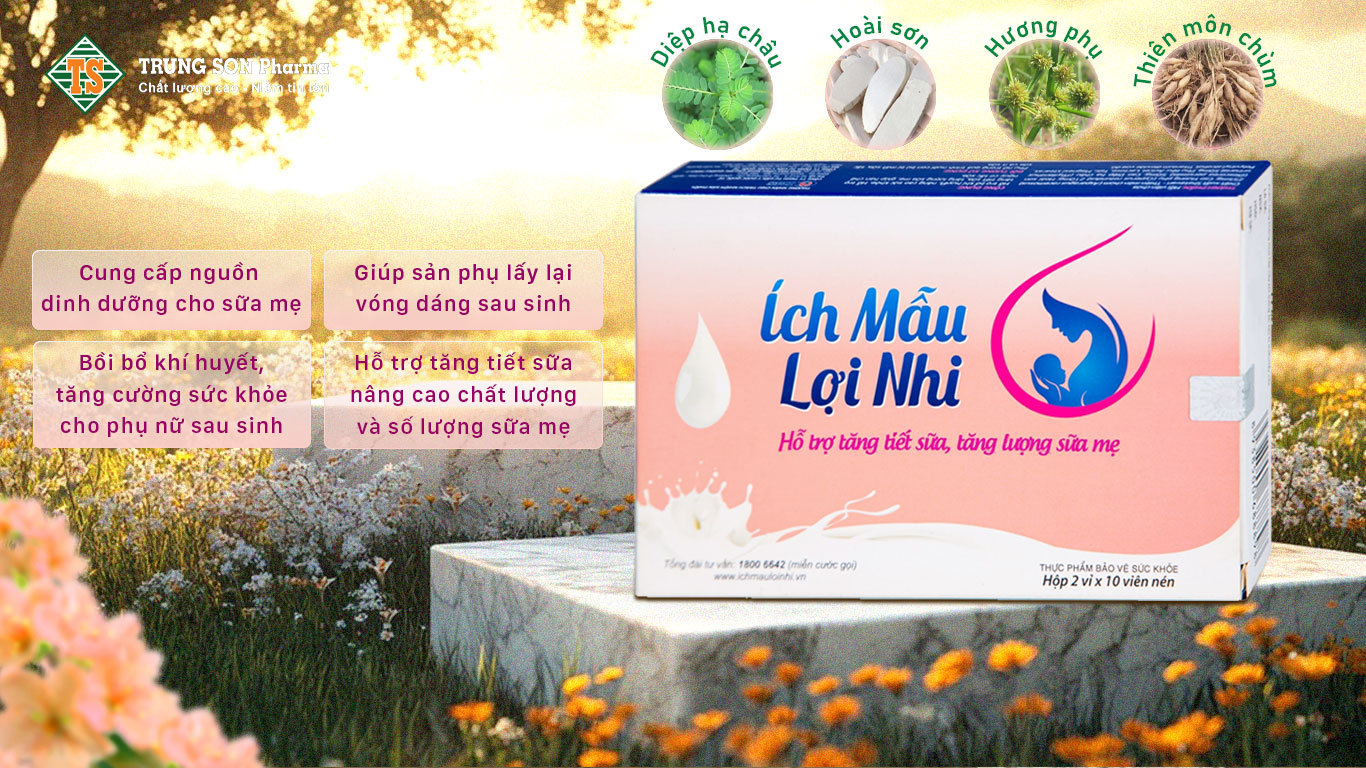 Viên uống Ích Mẫu Lợi Nhi IMC là sản phẩm hỗ trợ tăng tiết sữa và cải thiện chất lượng sữa mẹ, đặc biệt hữu ích cho phụ nữ sau sinh. Sản phẩm này được chiết xuất từ các thảo dược tự nhiên, giúp tăng cường khả năng sản xuất sữa, đồng thời giúp mẹ phục hồi sức khỏe sau sinh.