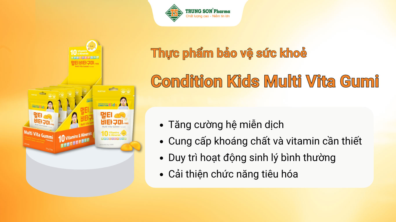 Kẹo dẻo Condition Kids Multi Vita Gumi bổ sung vitamin cho trẻ nhỏ