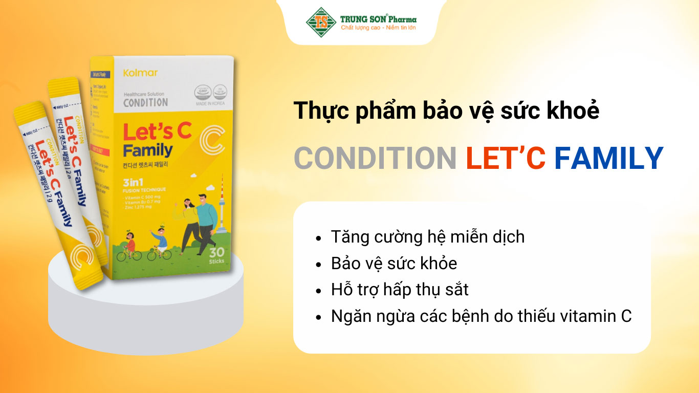 Viên uống Condition Let’s C Famil nâng cao sức đề kháng của cơ thể