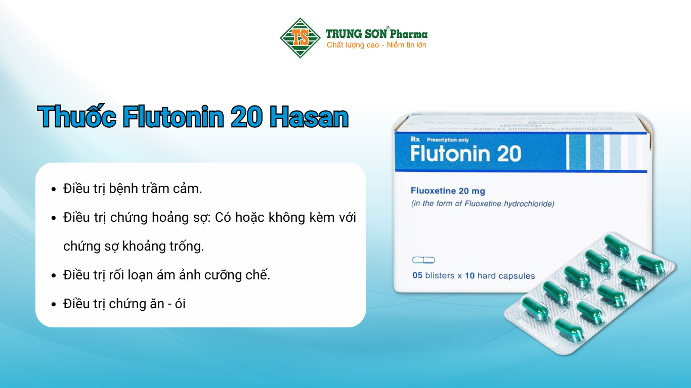 Thuốc Flutonin 20 điều trị bệnh trầm cảm