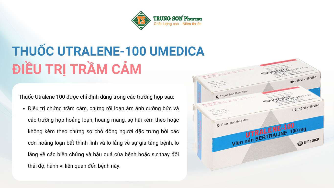 Thuốc Utralene-100 Umedica điều trị trầm cảm 