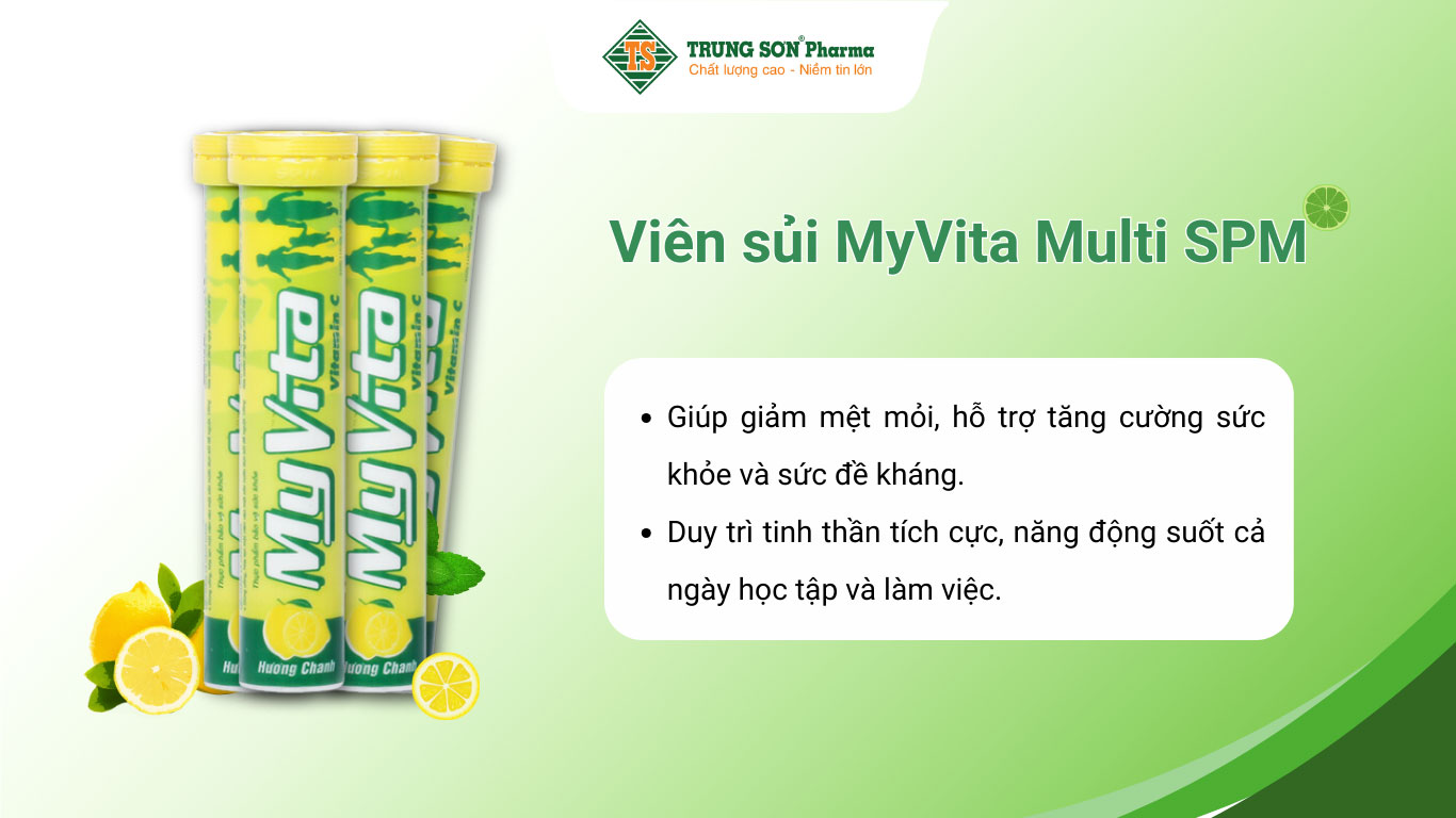 Viên sủi MyVita Multi SPM vị cam bổ sung Vitamin và khoáng chất (20 viên)