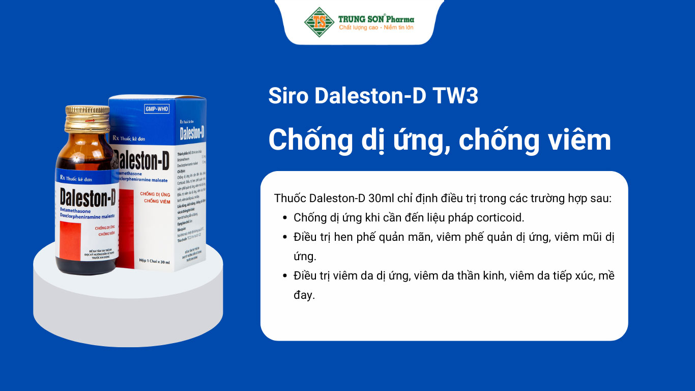 Siro Daleston-D TW3 chống dị ứng, chống viêm