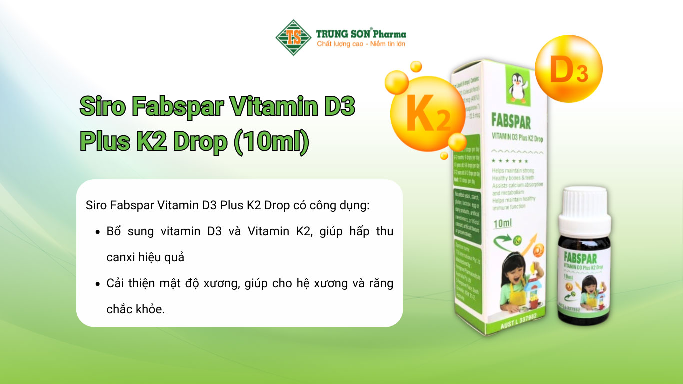 Siro Fabspar Vitamin D3 Plus K2 Drop 