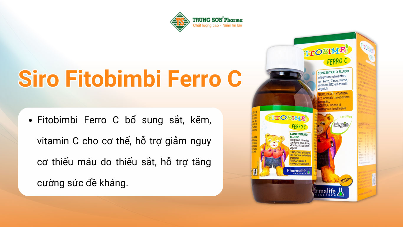 Siro Fitobimbi Ferro C Concentrato Fluido bổ sung sắt, kẽm, vitamin C cho cơ thể