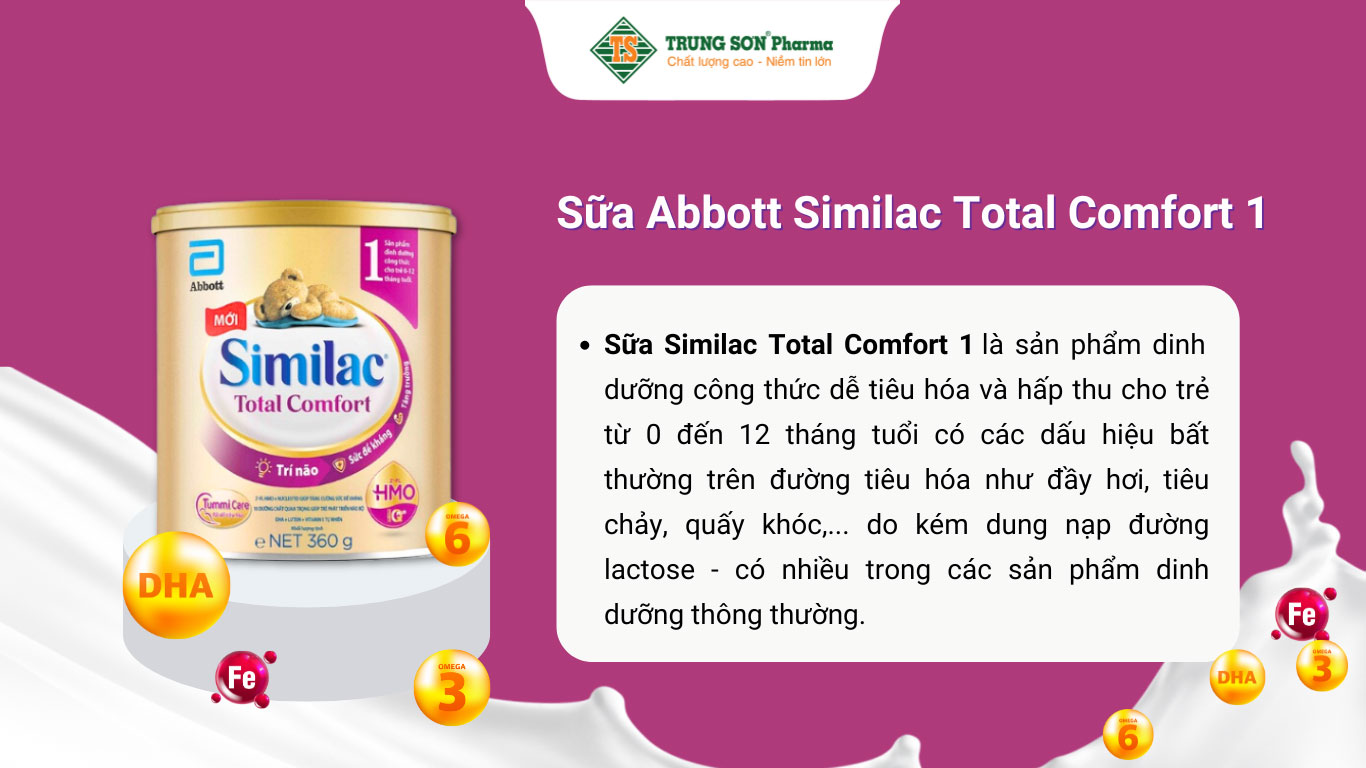 Sữa Abbott Similac Total Comfort 1 hỗ trợ tiêu hóa, hấp thụ cho trẻ từ 0-12 tháng