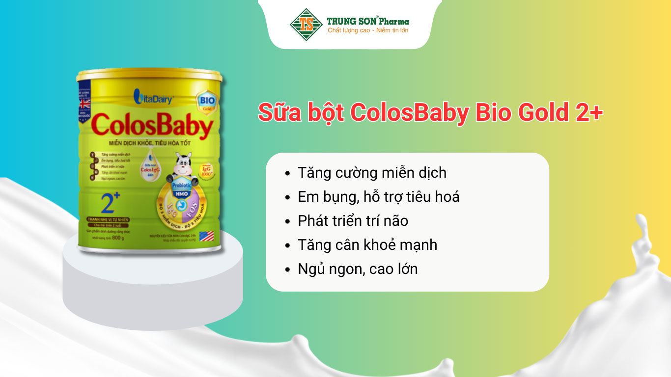 Sữa bột ColosBaby Bio Gold 2+ dành cho bé từ 2 tuổi