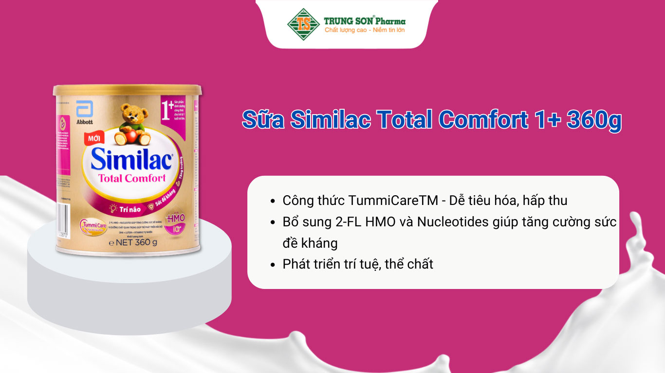 Sữa Similac Total Comfort 1+ 360g cho Trẻ 1-2 tuổi dị ứng đạm sữa, lactose