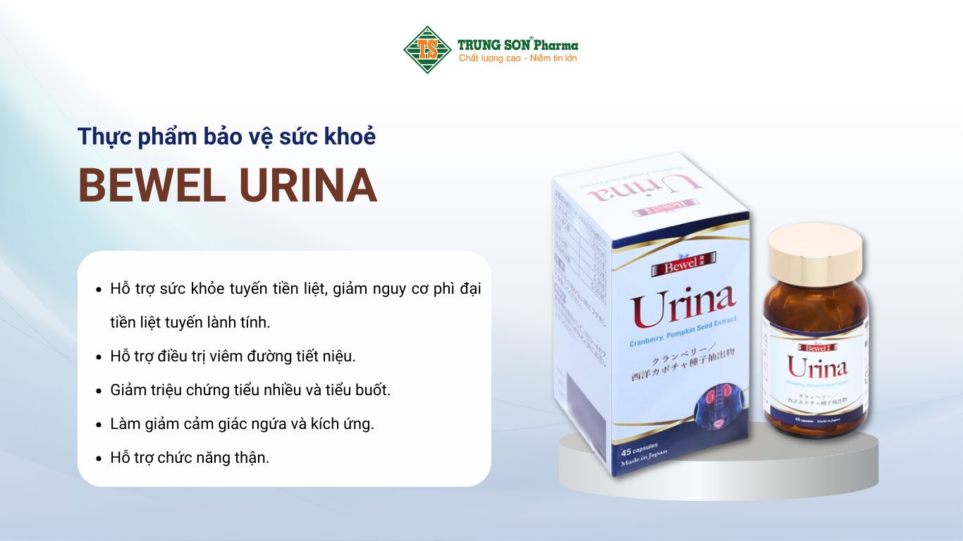 BEWEL URINA hỗ trợ phì đại tuyến tiền liệt