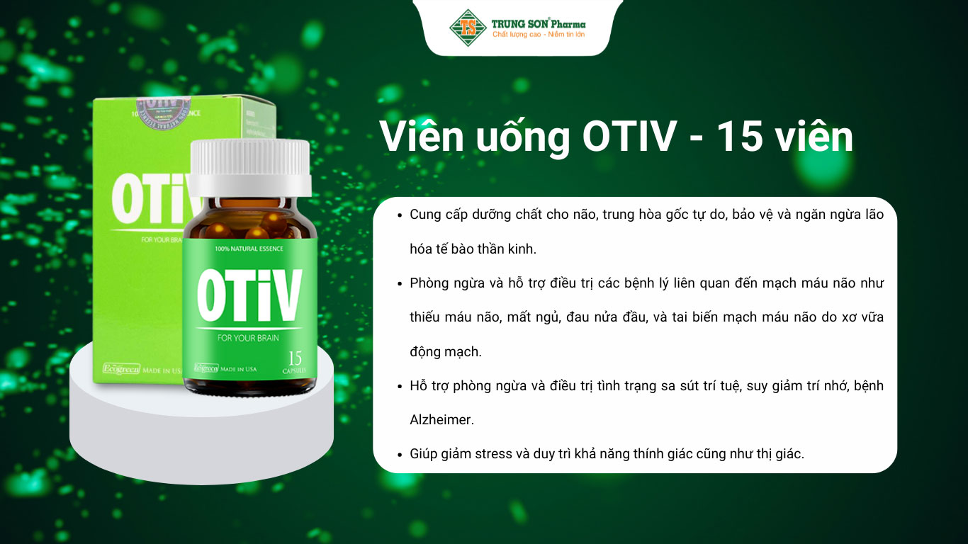 Thực Phẩm Bảo Vệ Sức Khoẻ OTIV Hỗ Trợ Cải Thiện Đau Đầu, Mất Ngủ