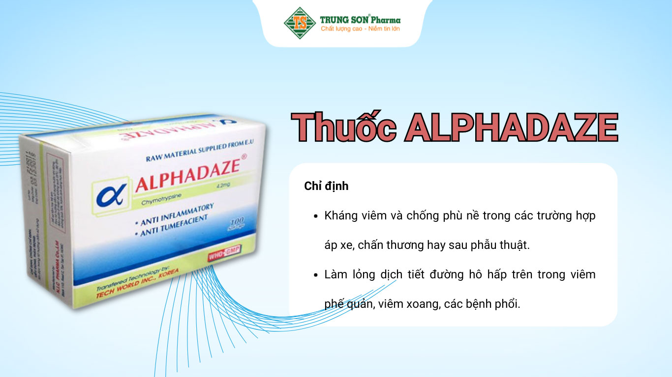 Thuốc ALPHADAZE điều trị viêm và phù nề chấn thương, sau phẩu thuật