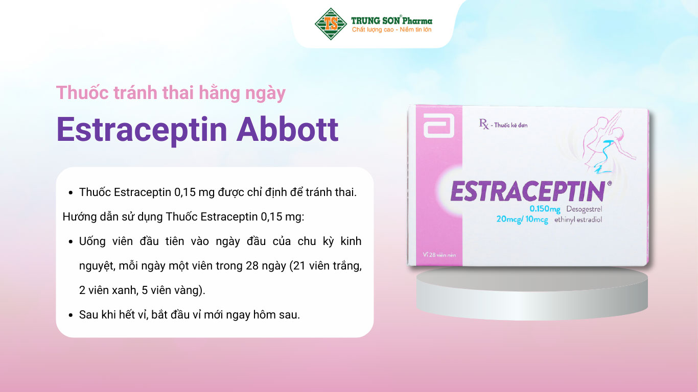 Thuốc tránh thai hằng ngày Estraceptin Abbott