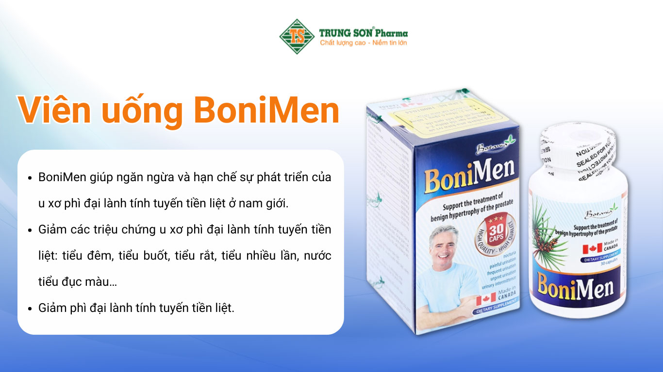 Viên uống BoniMen Botania điều trị bệnh phì đại tuyến tiền liệt