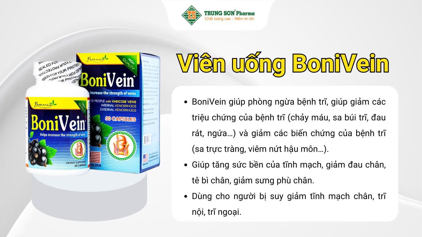 Viên uống BoniVein Botania hỗ trợ tăng sức bền của tĩnh mạch