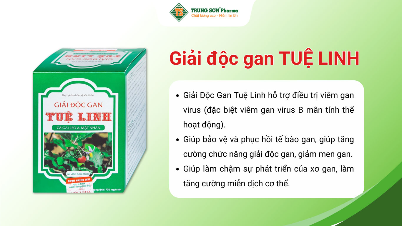 Giải độc gan Tuệ Linh hỗ trợ giải độc gan, bảo vệ gan 