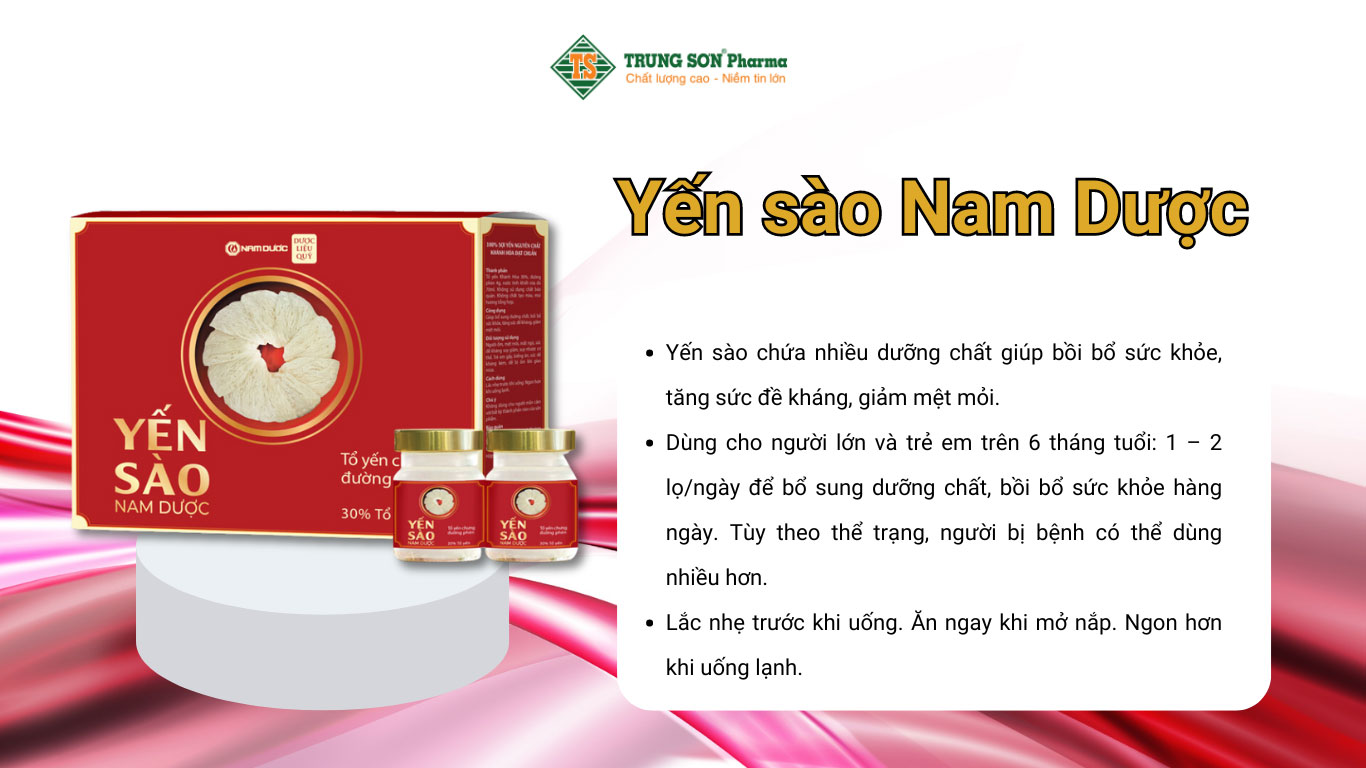 Yến sào Nam Dược - Tổ yến chưng đường phèn 