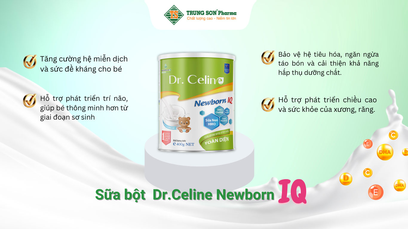 Sữa bột dinh dưỡng Dr.Celine Newborn IQ cho trẻ từ 0 đến 12 tháng tuổi